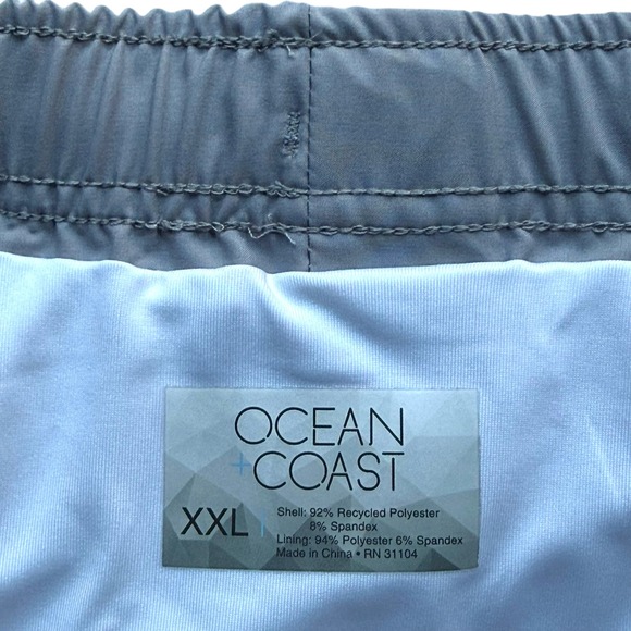 NWT Ocean Coast Quick Dry Stretch Liner Swim Trunks Flight Gray Size XXL - Picture 7 of 9